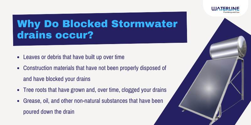 why do blocked stormwater drains occur